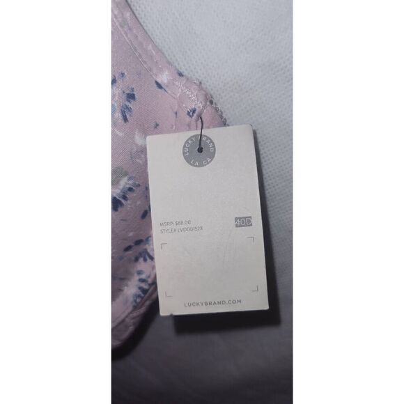 NWT Lucky Brand Full Figure Underwire Bra With Comfort Straps Size 40D Pink flor - Picture 4 of 8